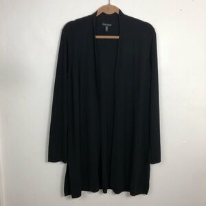 Eileen Fisher Black Merino Wool Cardigan